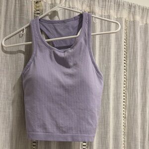 Light Purple Ribbed Lululemon Tank Top